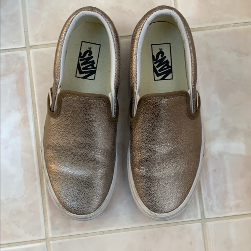 Vans slip on sneakers color GOLD